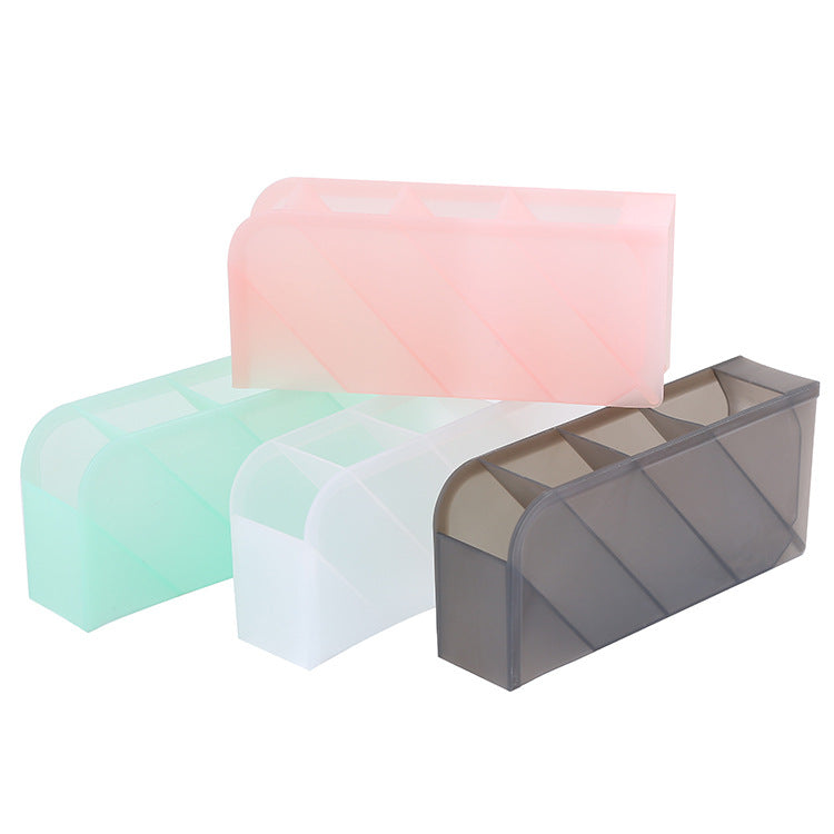Clear Multi-Slot Desk Organizer