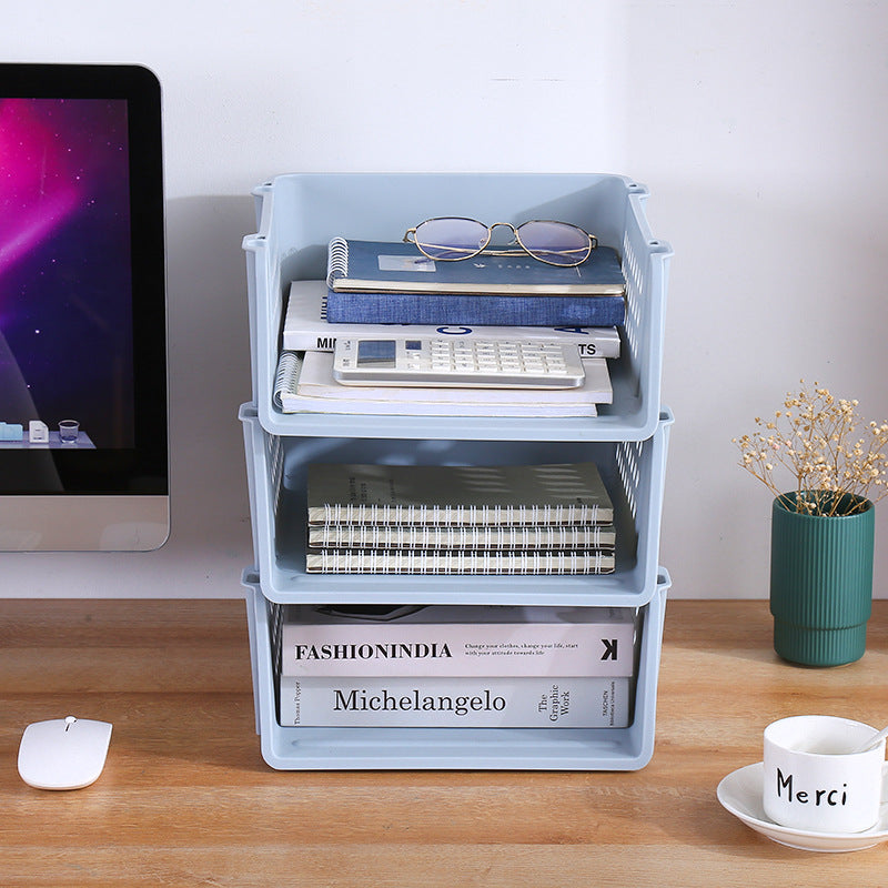 Compact Stackable Desk Organizer with Drawer