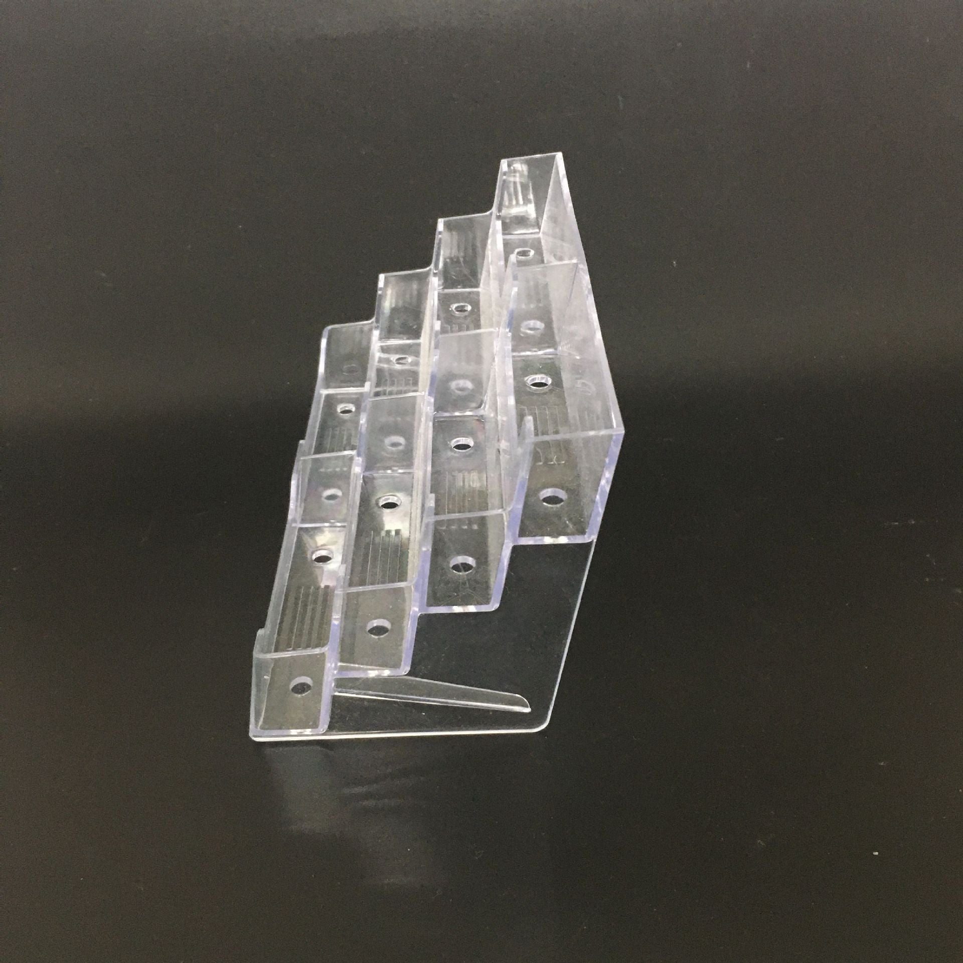 Clear Geometric Business Card Organizer
