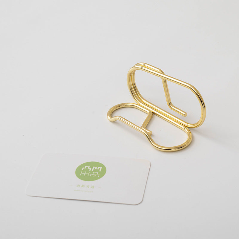 Chic Rose Gold Metal Card Stand