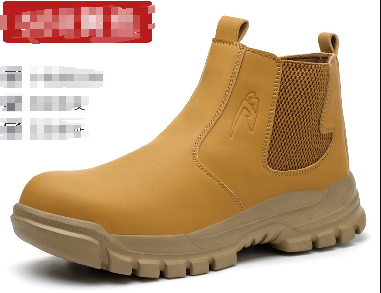 Men's High-Top Safety Work Boots - Steel Toe Protection