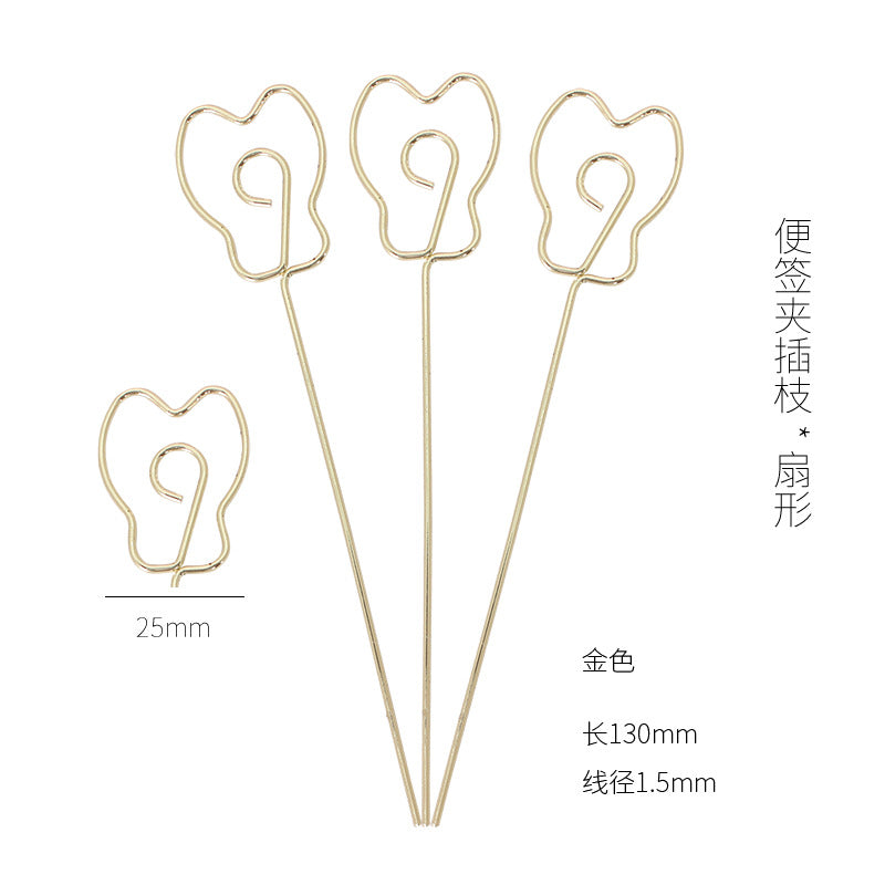 Elegant Metal Card Holder with Branch Motif