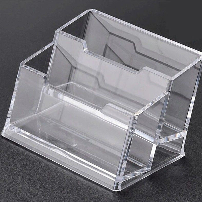 Clear Desktop Business Card Organizer