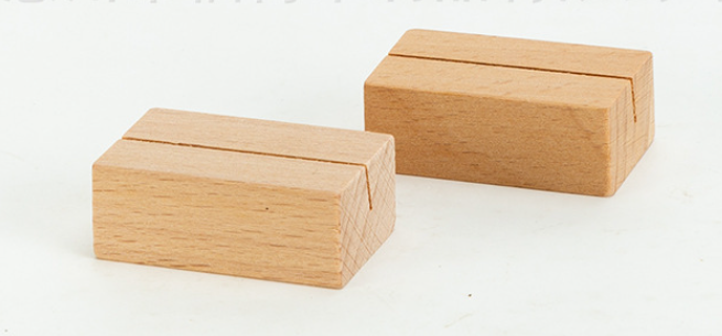Elegant Beechwood Card Display