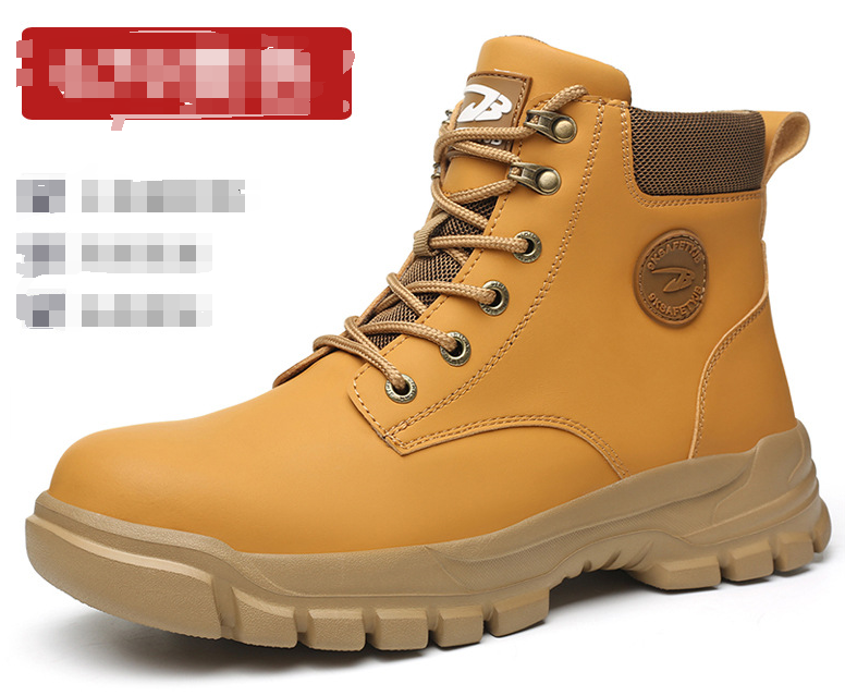 Men's High-Top Safety Work Boots - Steel Toe Protection