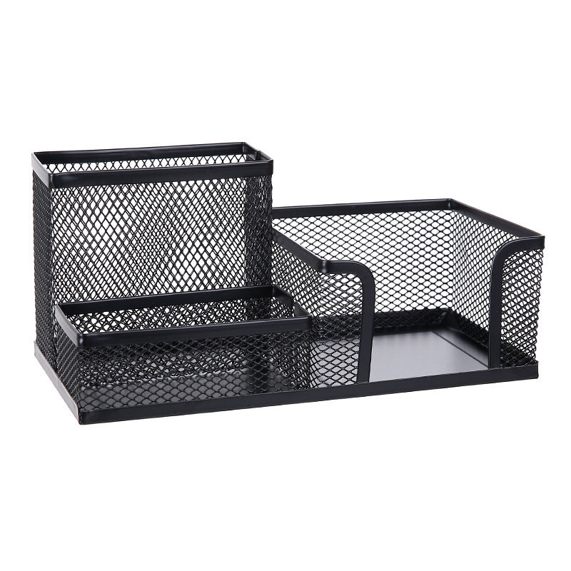 Chic Iron Four-Compartment Desk Organizer