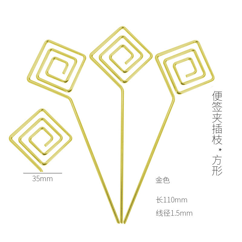Elegant Metal Card Holder with Branch Motif