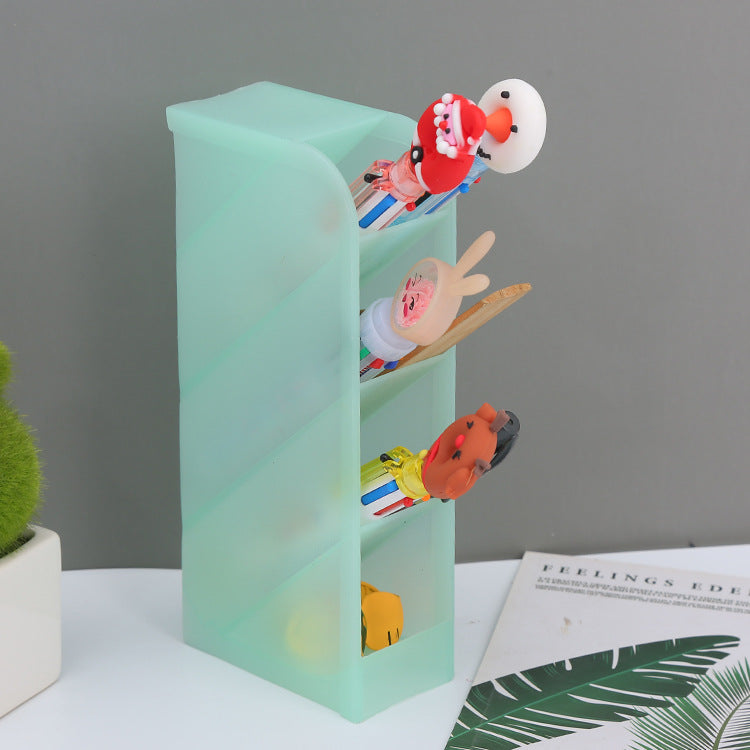 Clear Multi-Slot Desk Organizer
