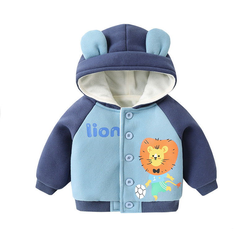 Infant Winter Fleece Hoodie Jacket | Baby Boys Girls 0-3 Years