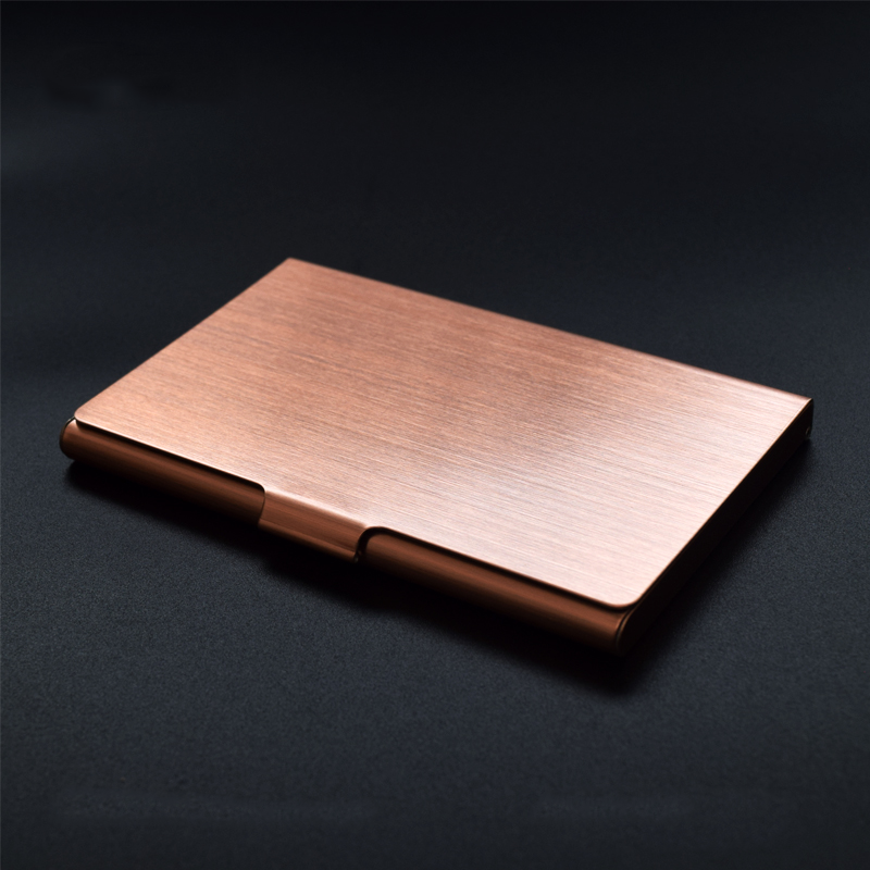 Sleek Titanium Card Case with Logo