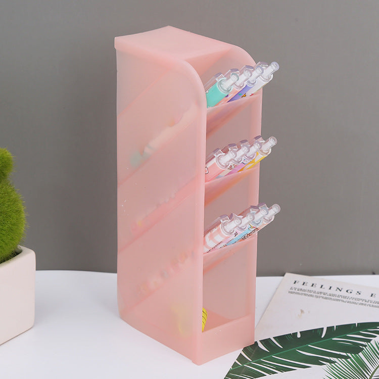 Clear Multi-Slot Desk Organizer