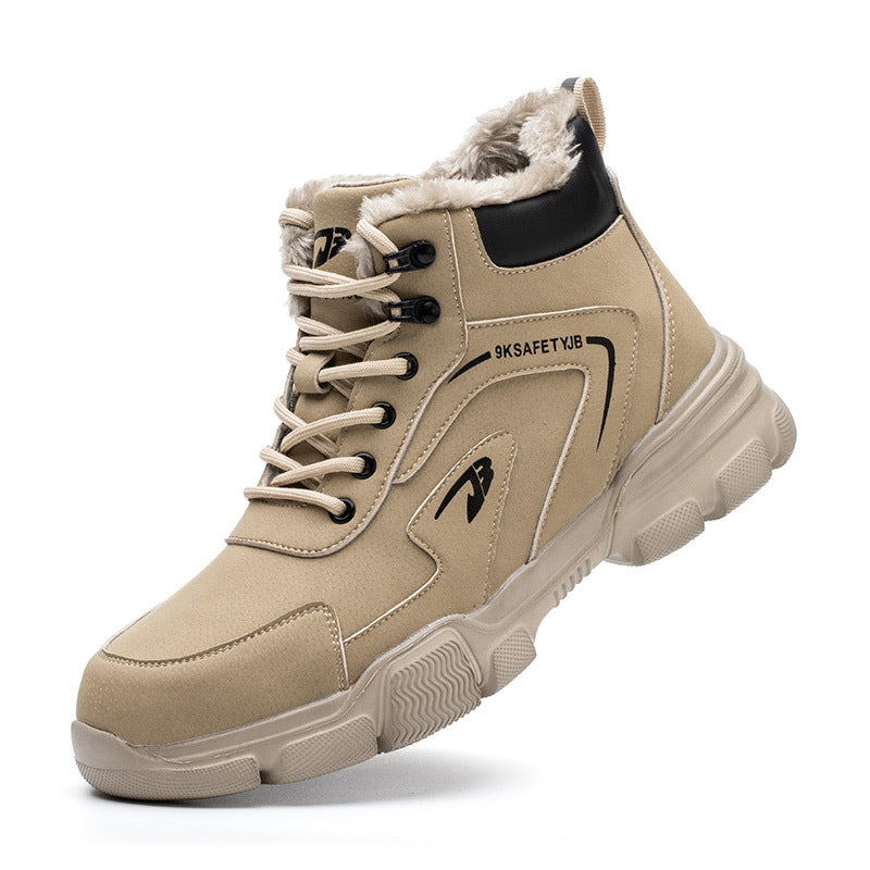 Men's High-Top Safety Work Boots - Steel Toe Protection