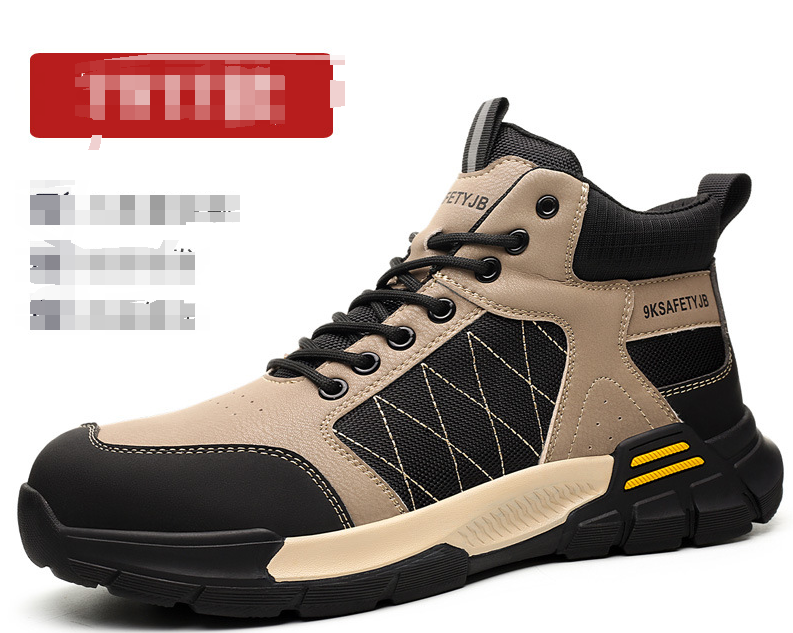 Men's High-Top Safety Work Boots - Steel Toe Protection