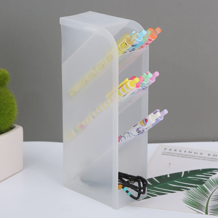 Clear Multi-Slot Desk Organizer