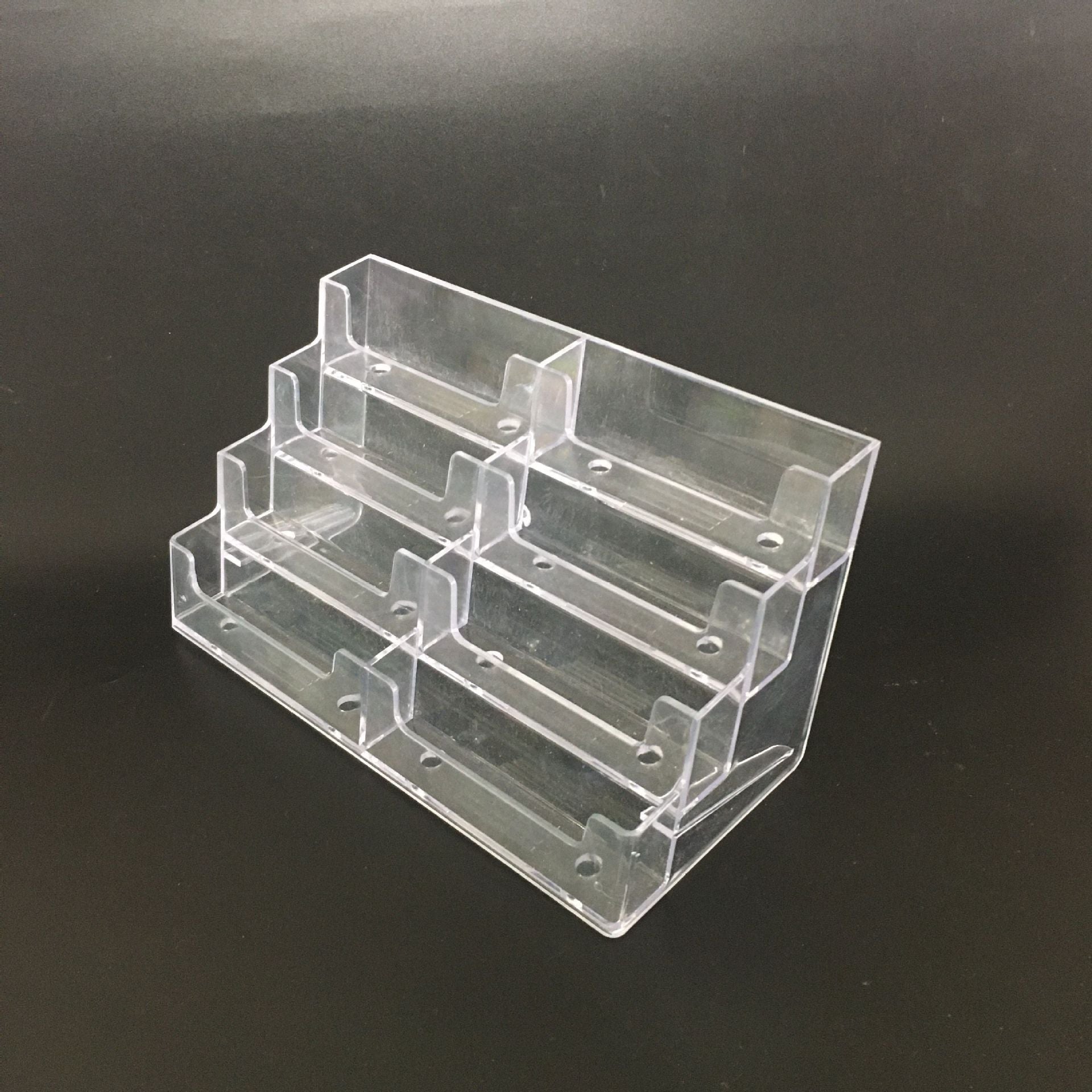 Clear Geometric Business Card Organizer
