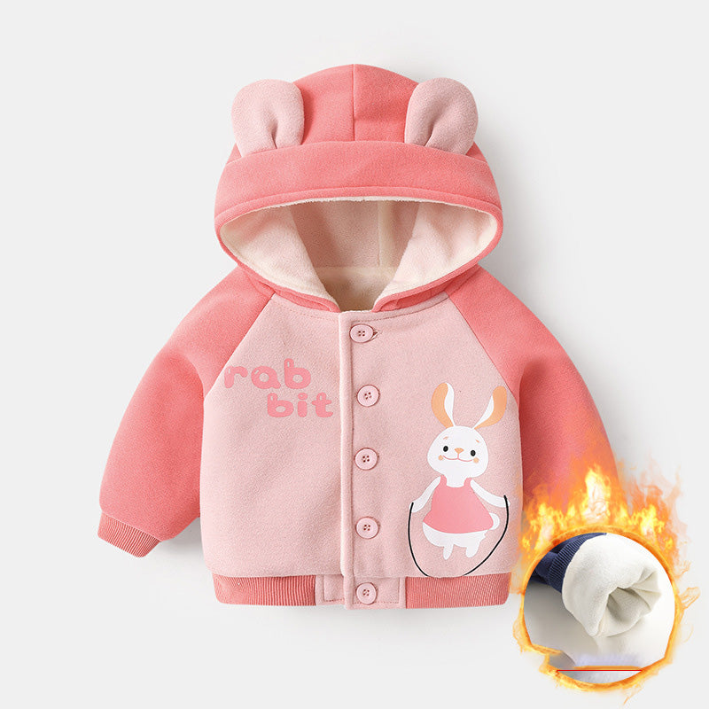 Infant Winter Fleece Hoodie Jacket | Baby Boys Girls 0-3 Years